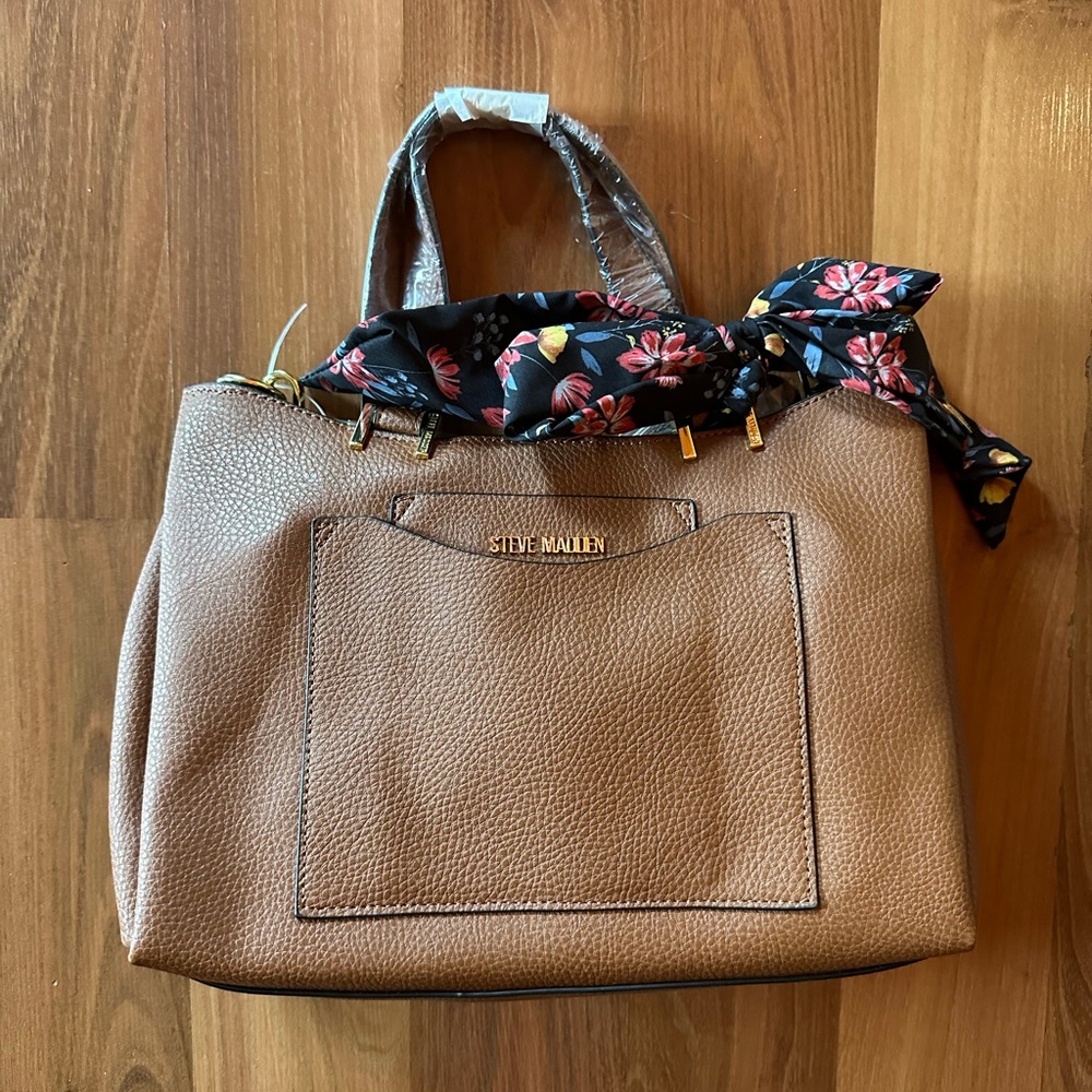 Steve Madden Breese Crossbody Bag Color Brown, Faux Leather, New with Ta… - Picture 1 of 4